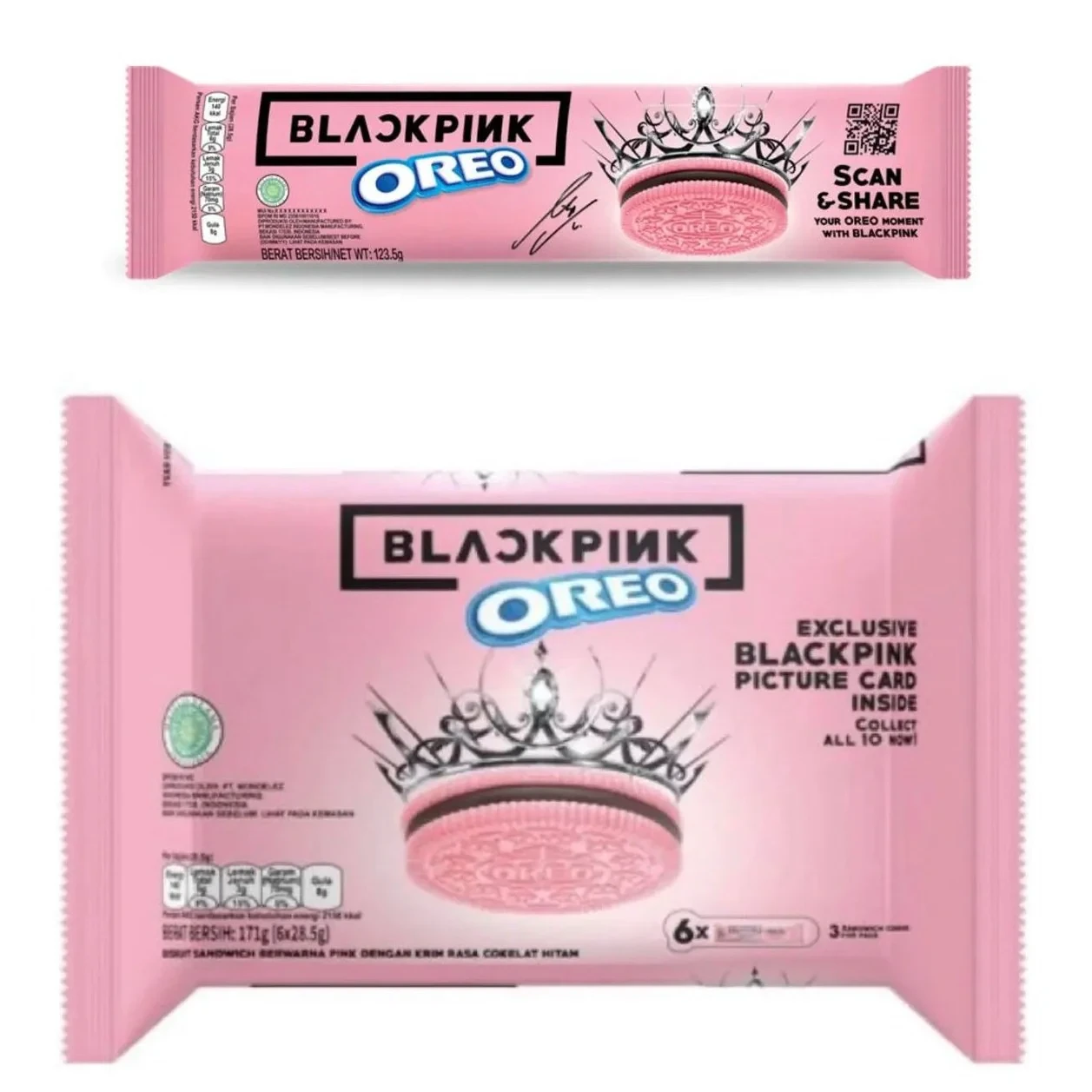 Печиво OREO BlackPink З КАРТКОЮ 6 упаковок всередині 171 г (1878667141)