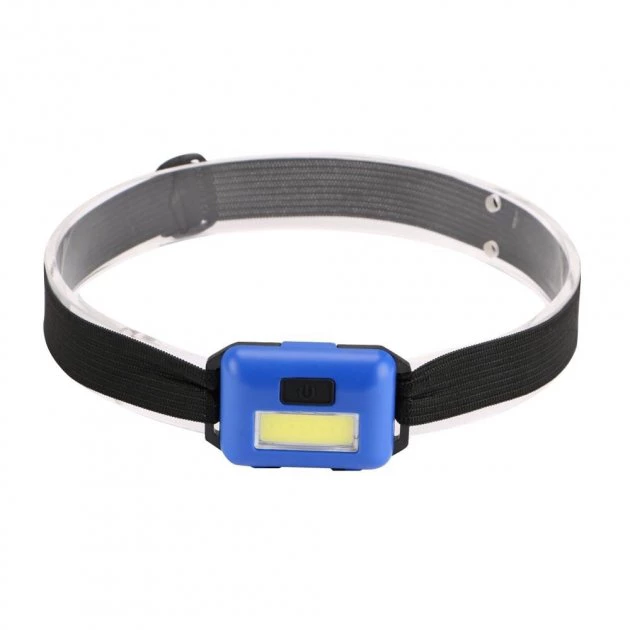 Ліхтарик налобний LED Bailong BL-T89 COB на батарейках Синій (14232)