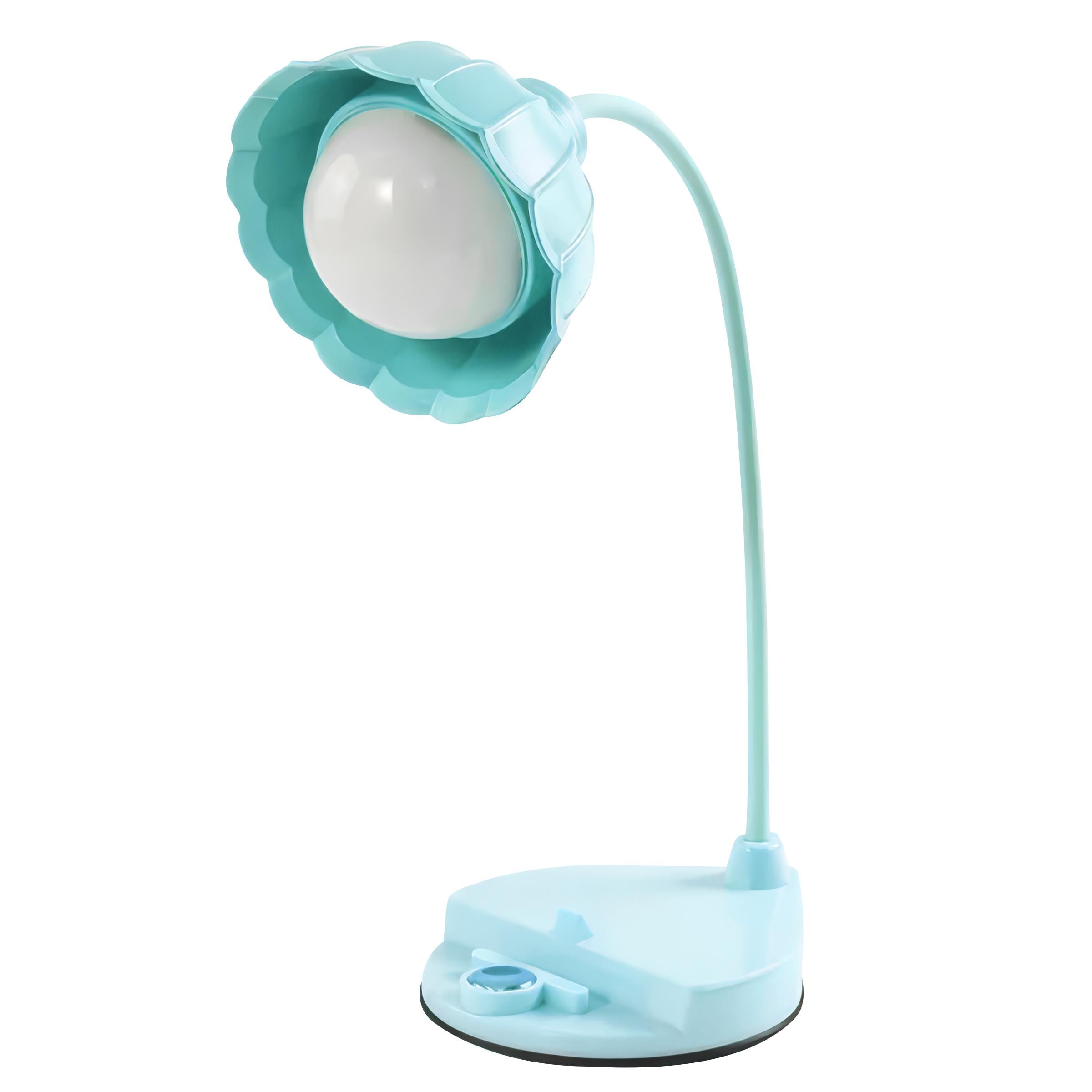 Настольная аккумуляторная лампа Sensor Table Lamp Цветок LD3060B Голубой (HA-33)
