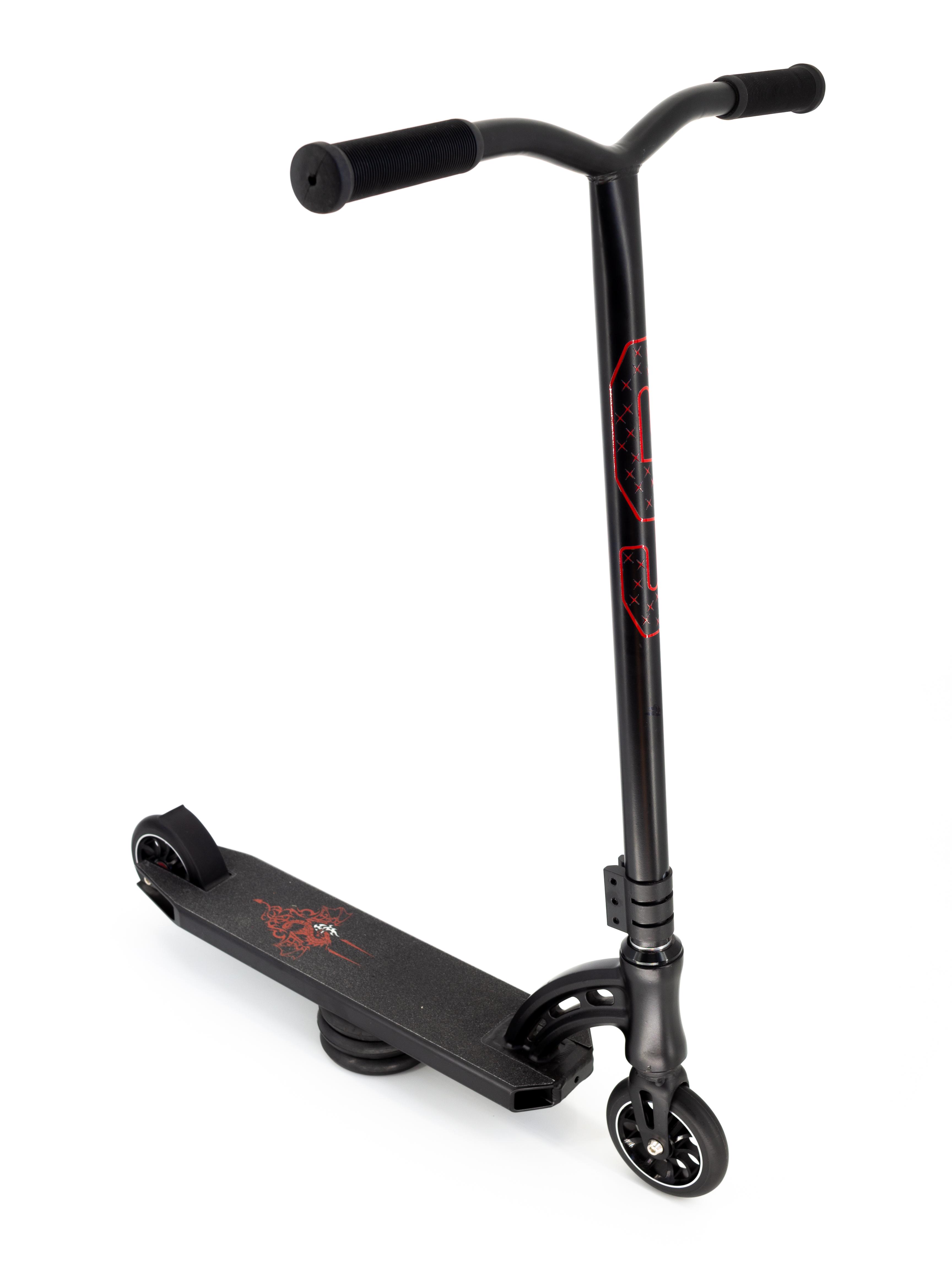 Трюковой самокат Scooter D 90 Черный с красным