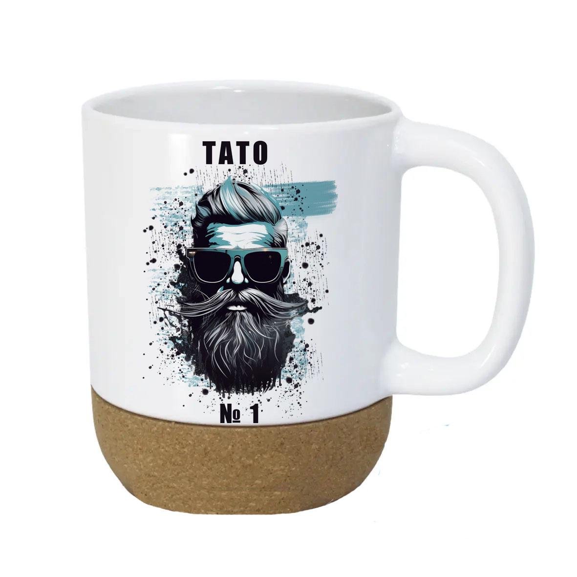 Чашка керамическая на пробковой подставке "Тато" 350 мл (26919357)