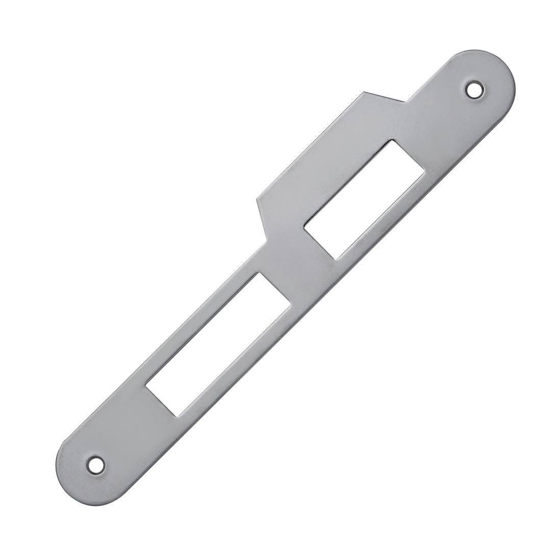 Ответная планка для замка AGB CENTRO PZ двойная с отбойником Хром матовый (B01000.05.34) - фото 1