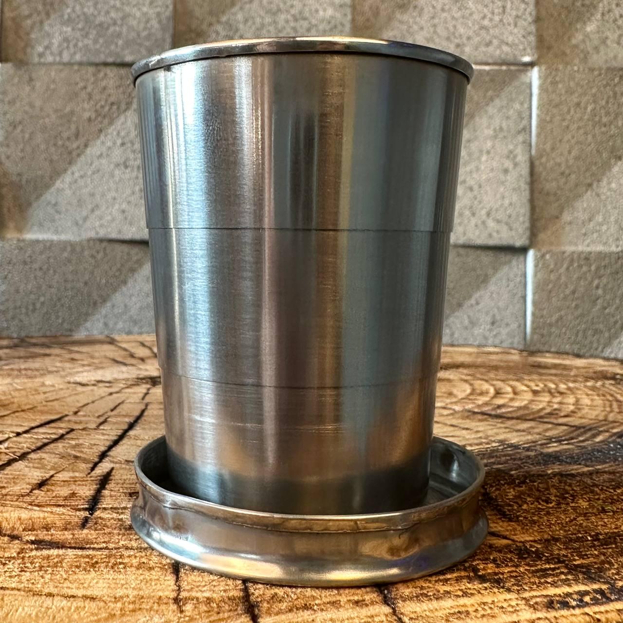 Склянка складна туристична кишенькова з нержавіючої сталі - фото 3 Склянка складна туристична кишенькова з нержавіючої сталі - фото 3