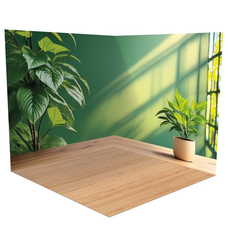 Фотофон виниловый угловой Frontlit стена/пол 100х100 см 450 г/м2 №58439 (58439-100)