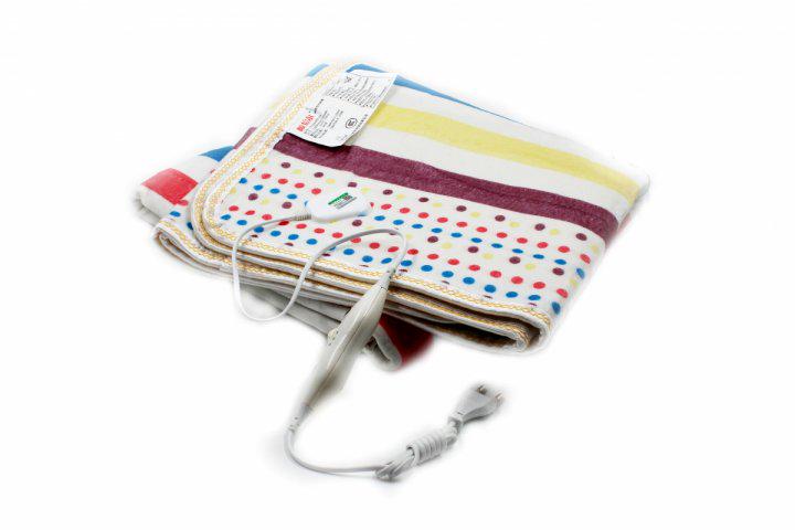 Електропростирадло з сумкою Electric blanket 150x120 см в кольорову смужку