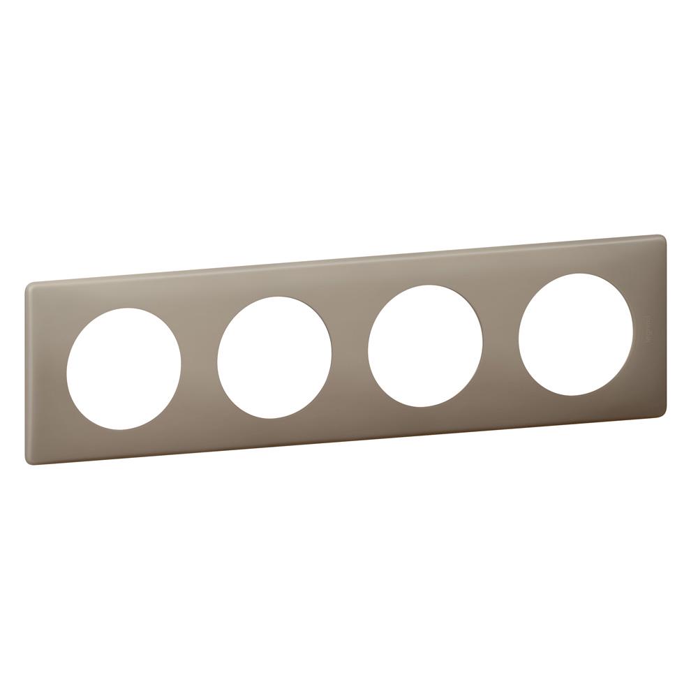 Рамка Legrand Celiane 4п пластик Грей перкаль (66724)