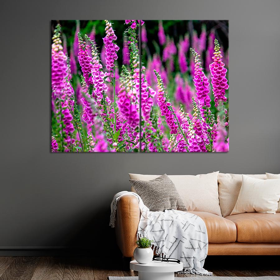 Картина цветы и растения Цветы наперстянки 165x122 см (A1054-2)