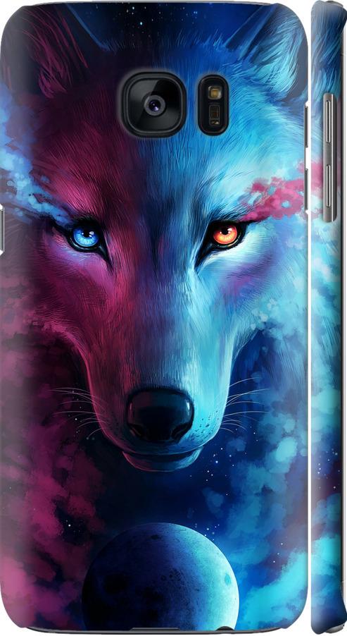 Чехол на Samsung Galaxy S7 Edge G935F Арт-волк (3999m-257-42517)