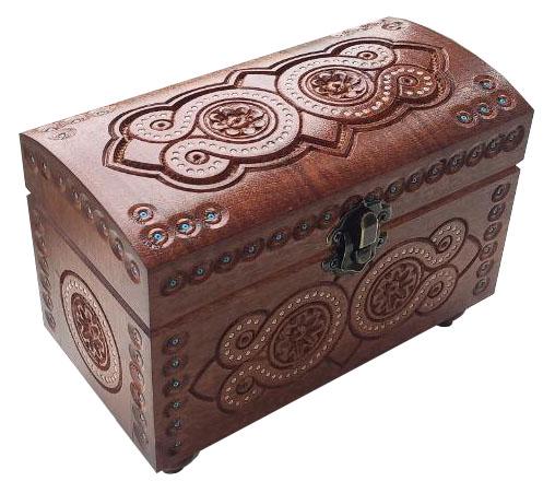 Шкатулка різьблена ручної роботи 8х16 см (00054)