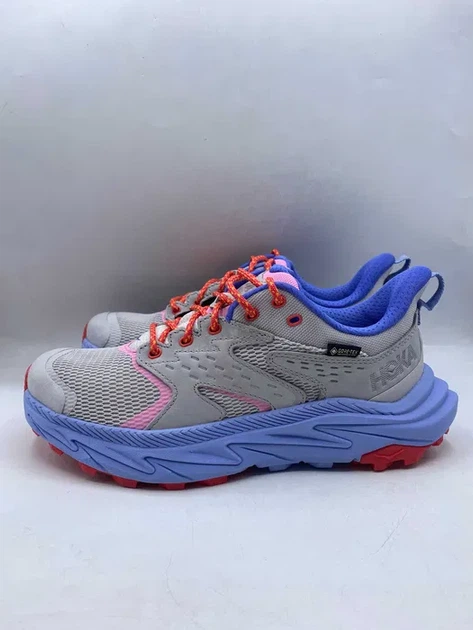 Кросівки водонепроникні жіночі Hoka Anacapa 2 Low Gore-tex на мембрані для туризму р. 36,5 Сірий з блакитним (569823)