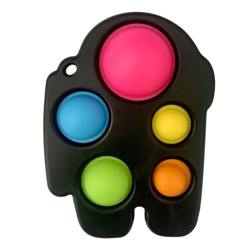 Сенсорная силиконовая игрушка пупырка антистресс Pop It фиджет Дудл брелок Черный