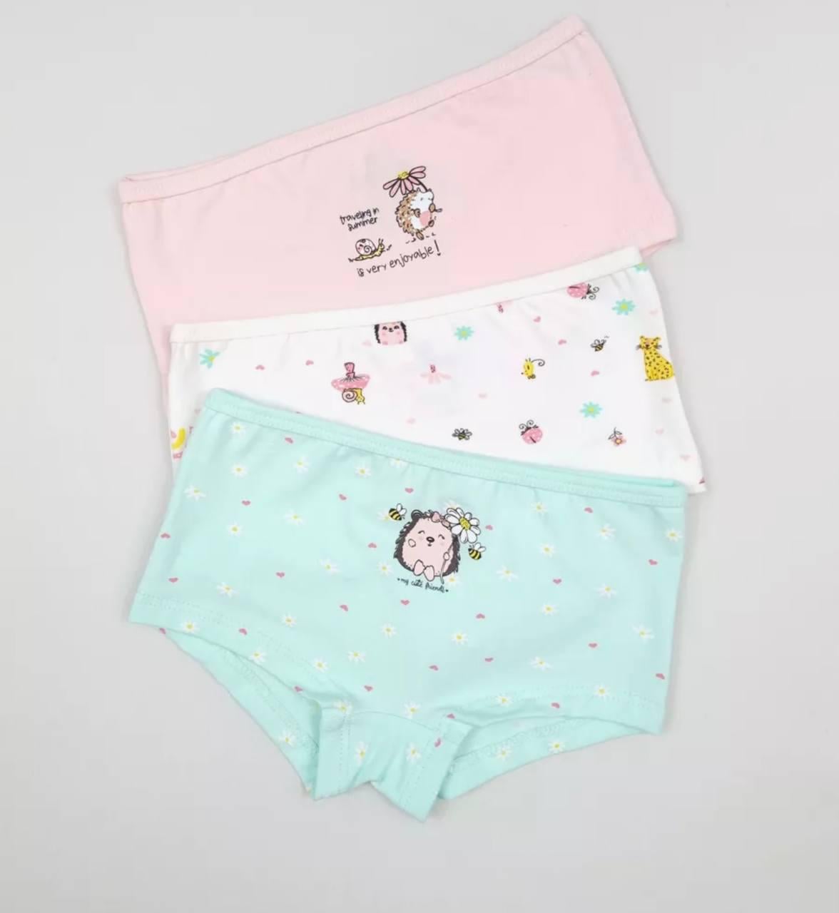 Трусы-шорты для девочек BAYKAR р. 1 98-104 см 1-2 года 3 шт. (5330-99)