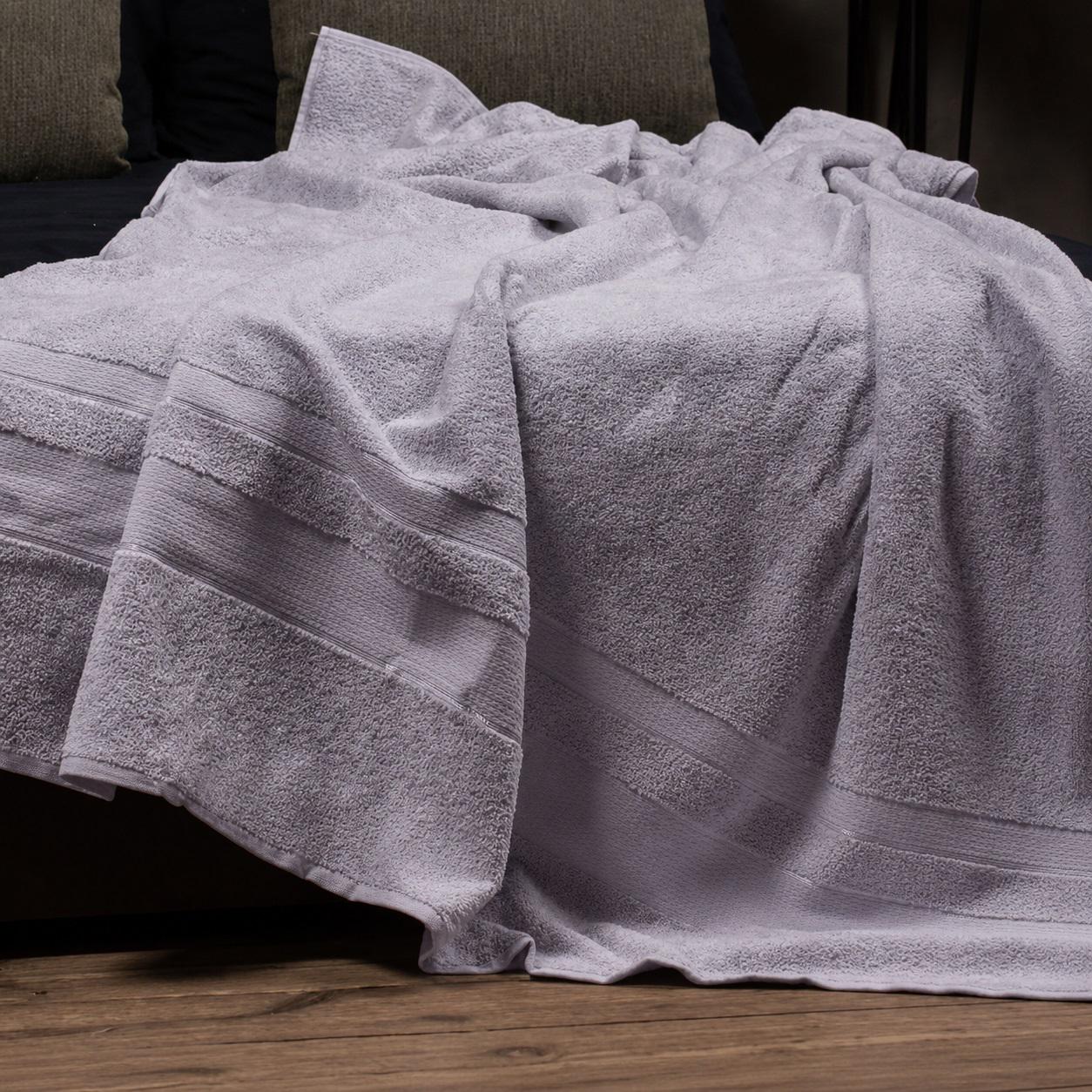 Простынь махровая Aisha Home Textile 200x220 см Серый (37459436)