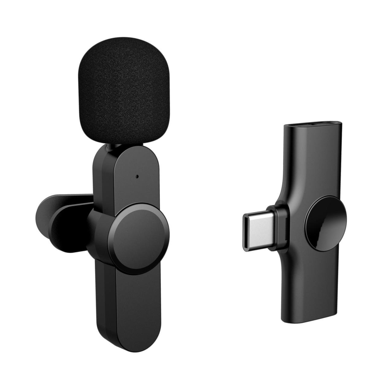 Мікрофон петличний подвійний Type-C для інтерв'ю для презентацій та блогерів бездротової (EP033T) - фото 6