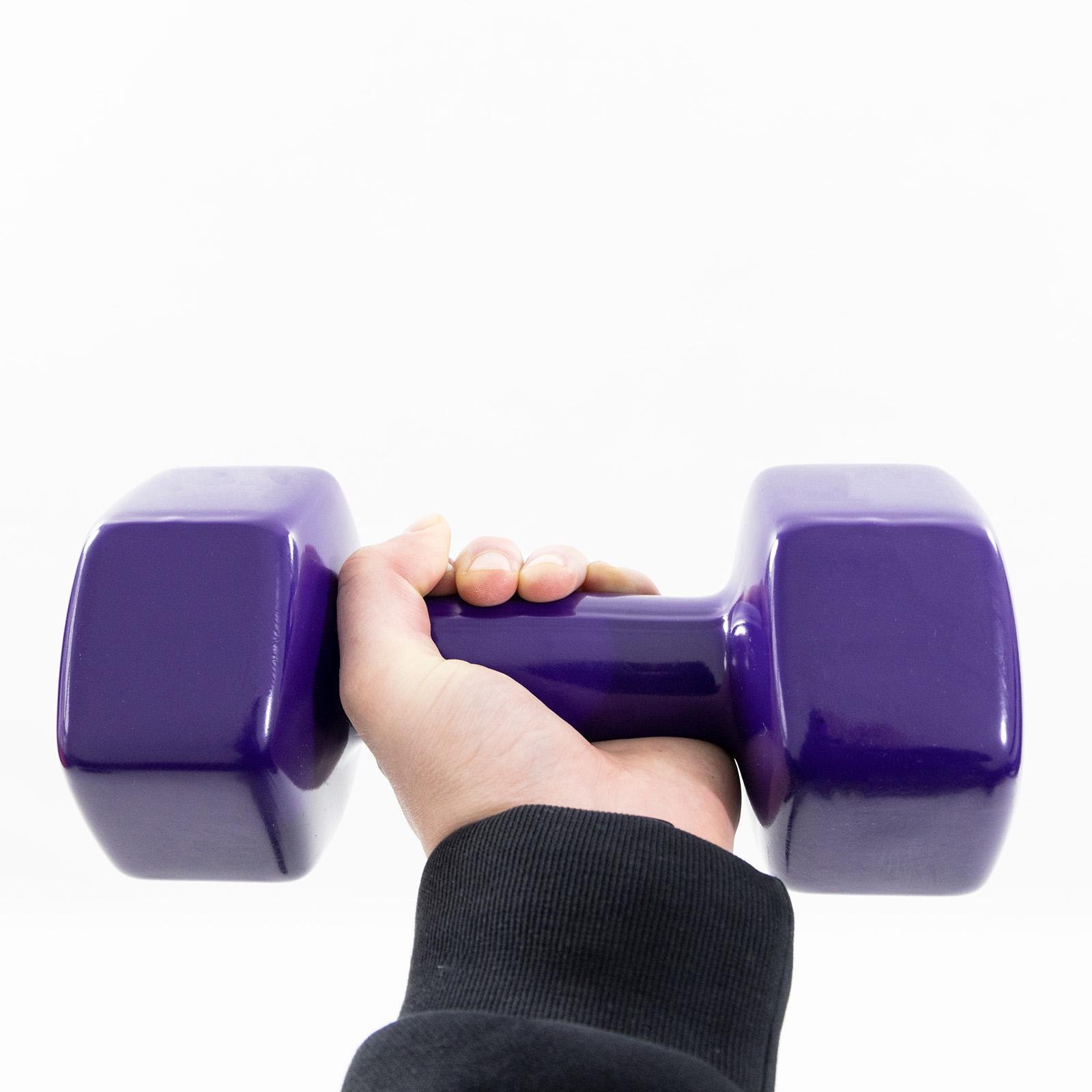 Гантель для фітнесу вінілова цільна Osport Profi 8 кг Фіолетовий (OF-0137) - фото 3 Гантель для фітнесу вінілова цільна Osport Profi 8 кг Фіолетовий (OF-0137) - фото 3