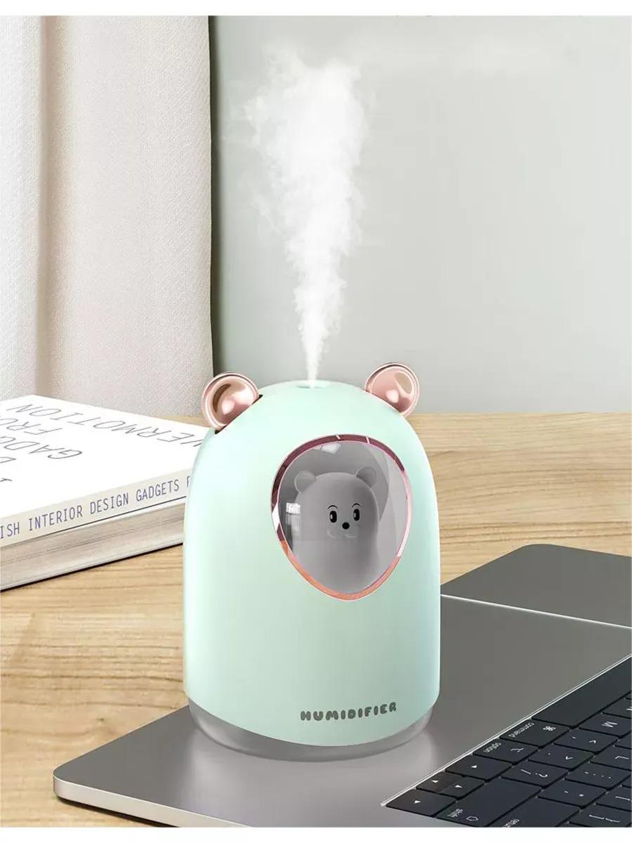 Зволожувач повітря Humidifier Мишка USB до 12 м2 нічник/аромадифузор з підсвічуванням М'ятний (5414241) - фото 2