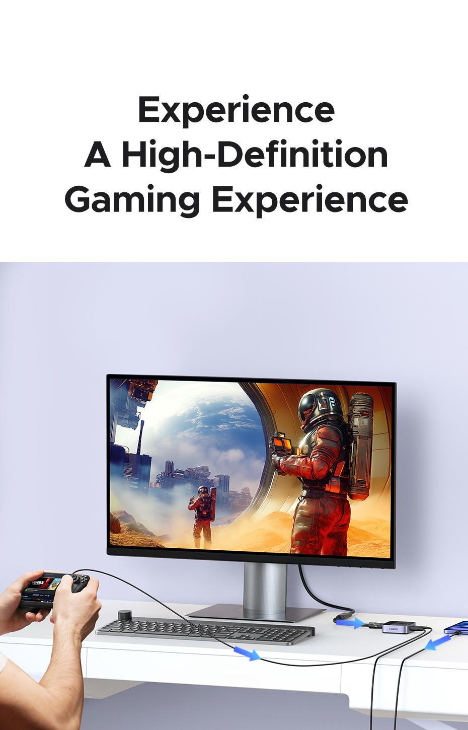 Перемикач Ugreen HDMI USB-C 2 входи 4K 60Hz HDR (29516563) - фото 8 Перемикач Ugreen HDMI USB-C 2 входи 4K 60Hz HDR (29516563) - фото 8