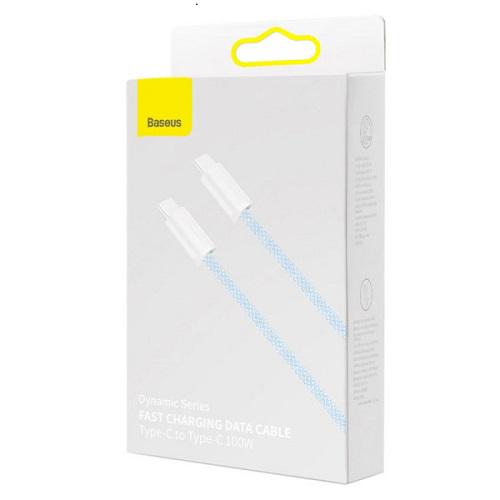Кабель Baseus USB 2.0 Type-C M-M CALD000203 1 м 20V/5A 100W Dynamic Series Синий (11011729) - фото 4