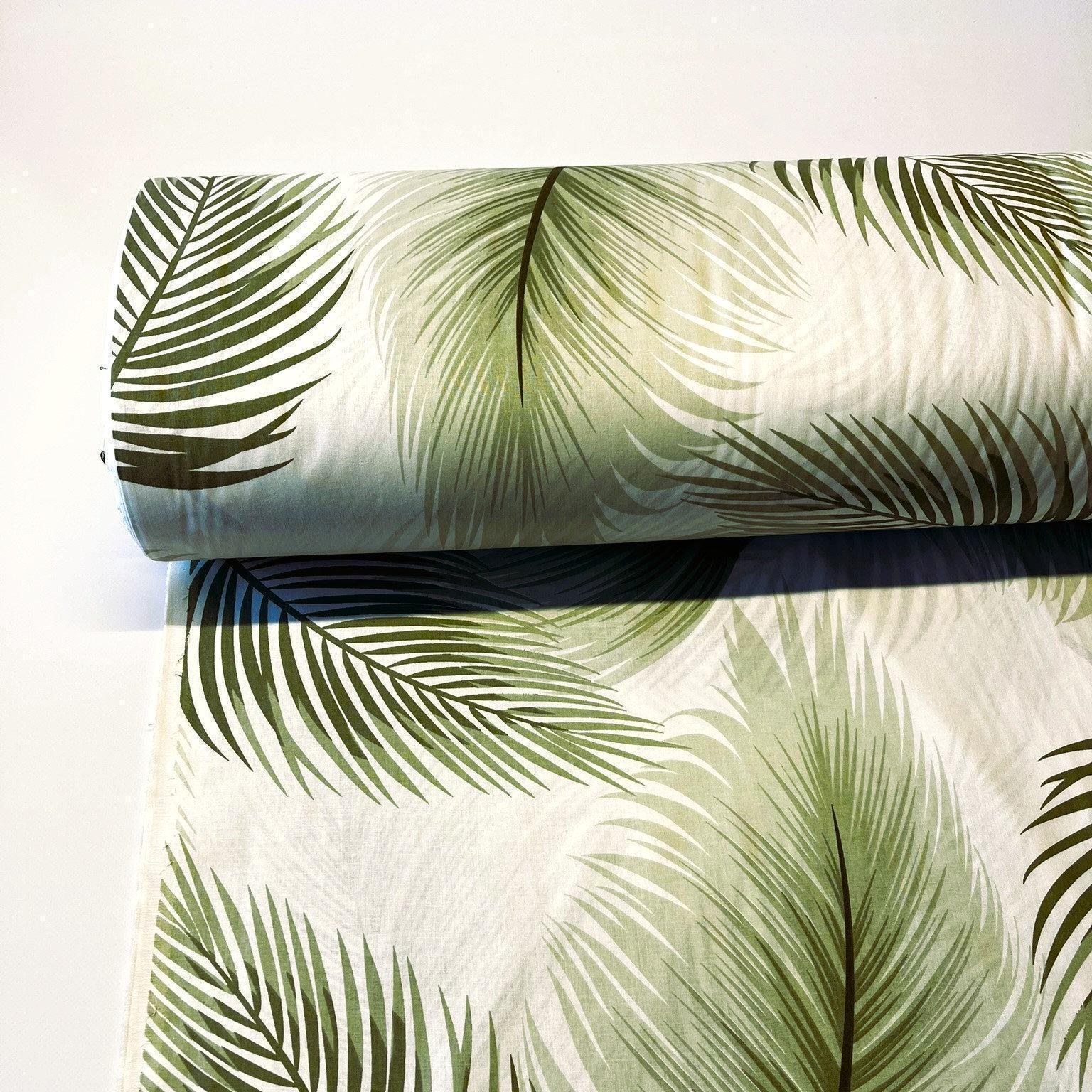 Ткань для постельного белья ранфорс тропическая листва 240 см Зеленый (32614761)