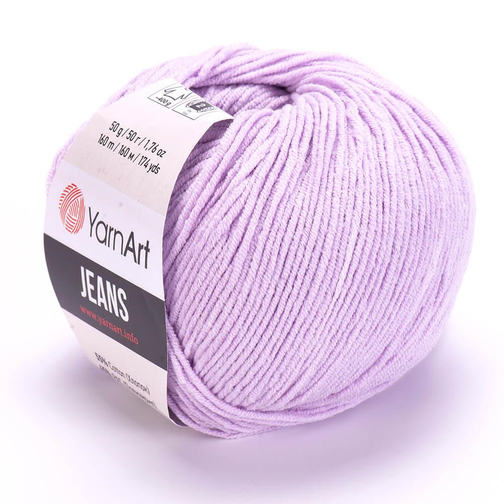Пряжа YarnArt Jeans цвет 19 Нежно-сиреневый (1832762262)
