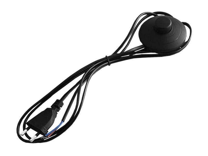 Кабель с вилкой 1,9 м + ножной выключатель Черный LMA098 (2902)