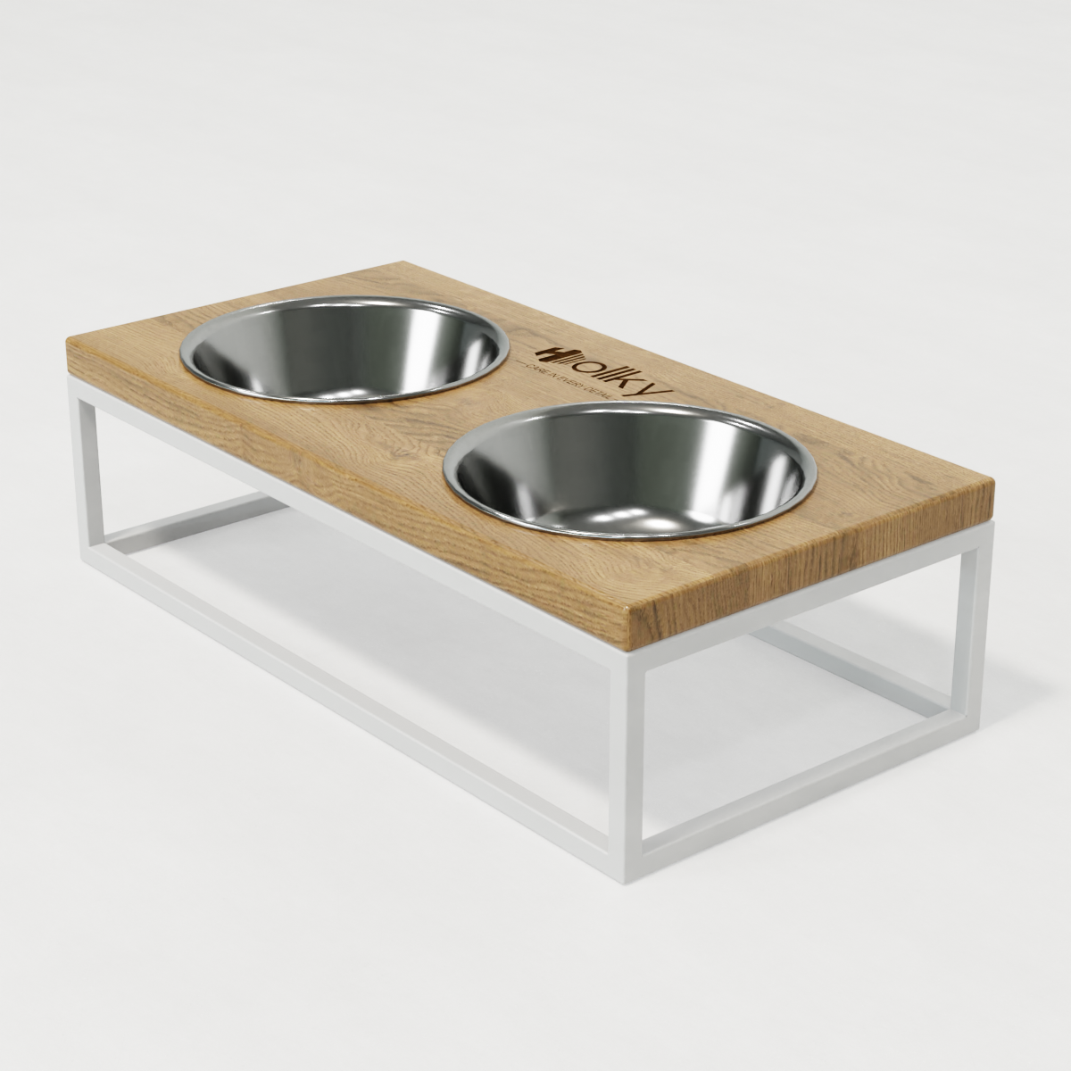 Миски на подставке для средних собак и больших котов Hollky Base M 2х0,95 л (BM-422110-WHNT) - фото 8 Миски на подставке для средних собак и больших котов Hollky Base M 2х0,95 л (BM-422110-WHNT) - фото 8