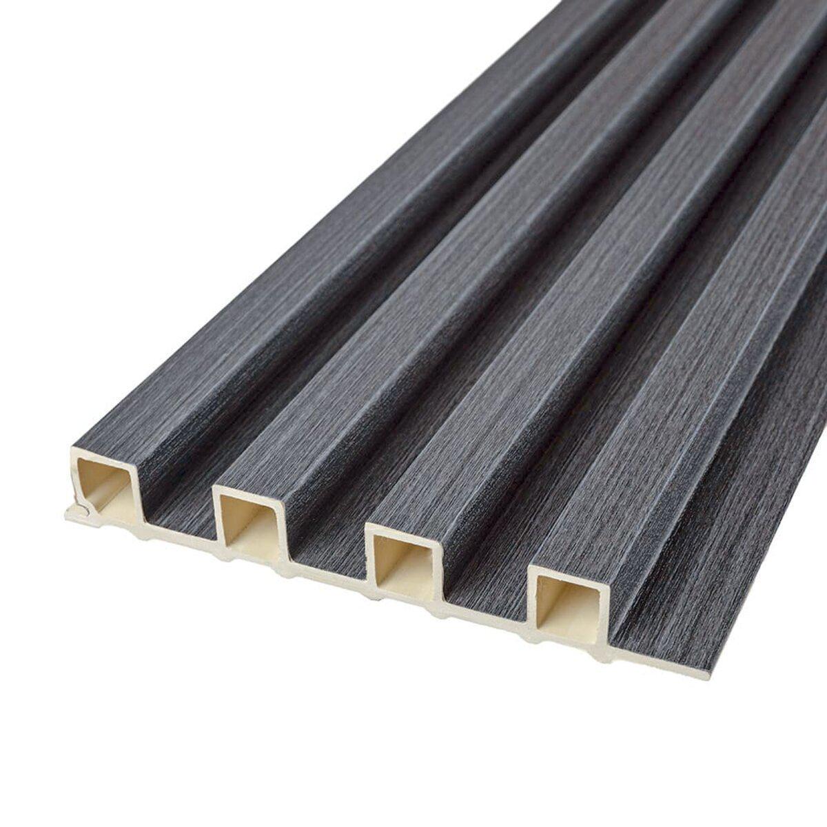 Рейка стеновая декоративная D 3000x160x23 мм Графит (SW-00001529) - фото 1 Рейка стеновая декоративная D 3000x160x23 мм Графит (SW-00001529) - фото 1