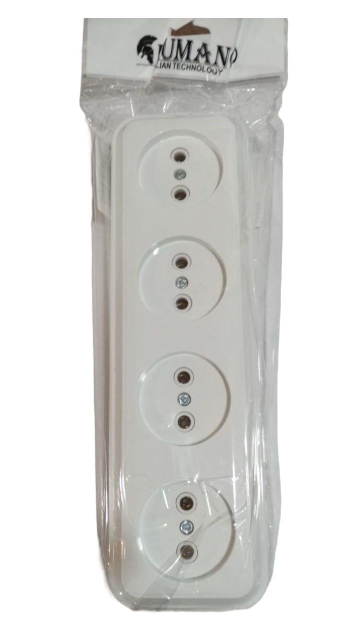 Розетка четырёх Lumano ROYAL без заземления наружная РА16-246 Белый (000019963)