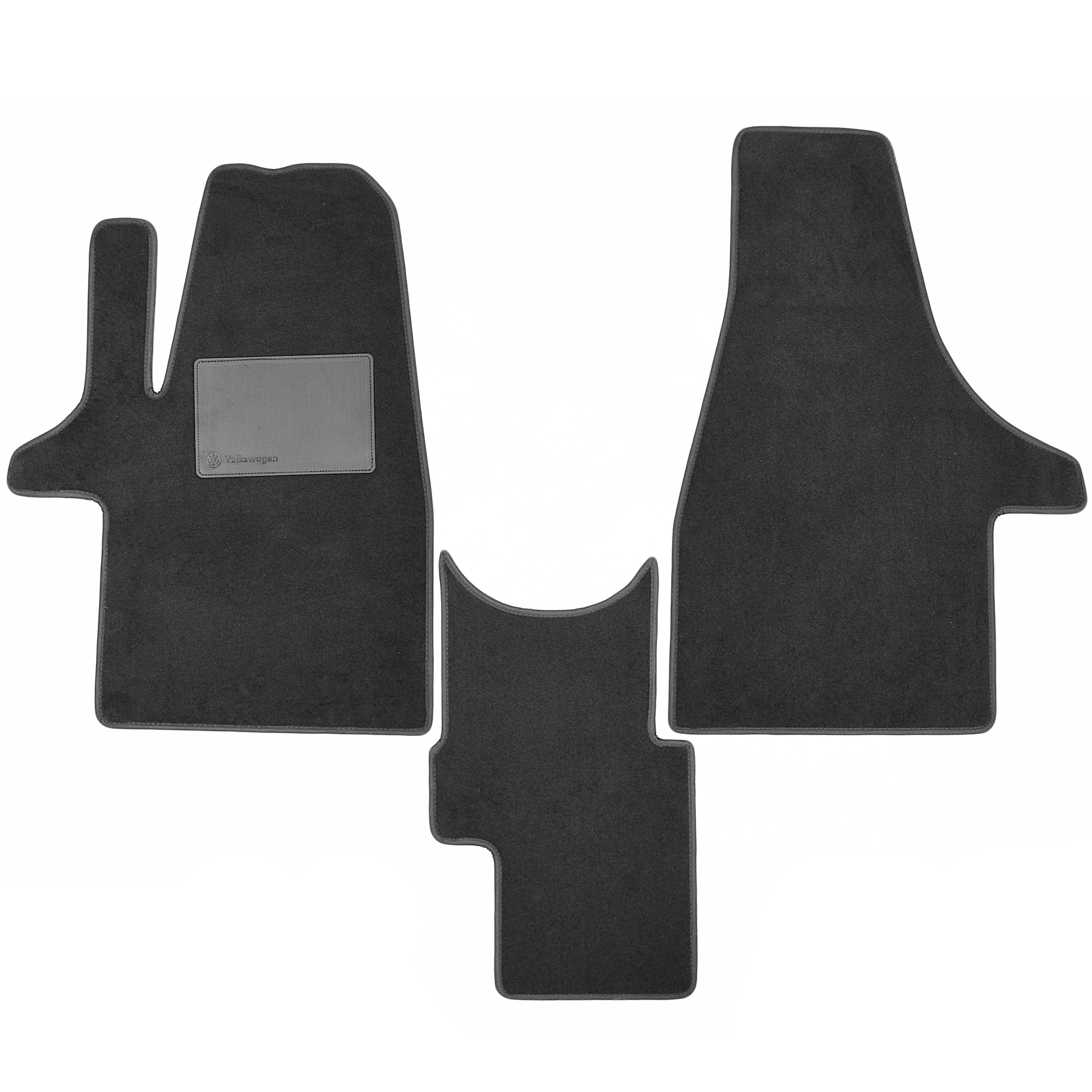 Коврики передние в салон Optimal для Volkswagen Transporter T6 '15- 1+1 текстильные Черный