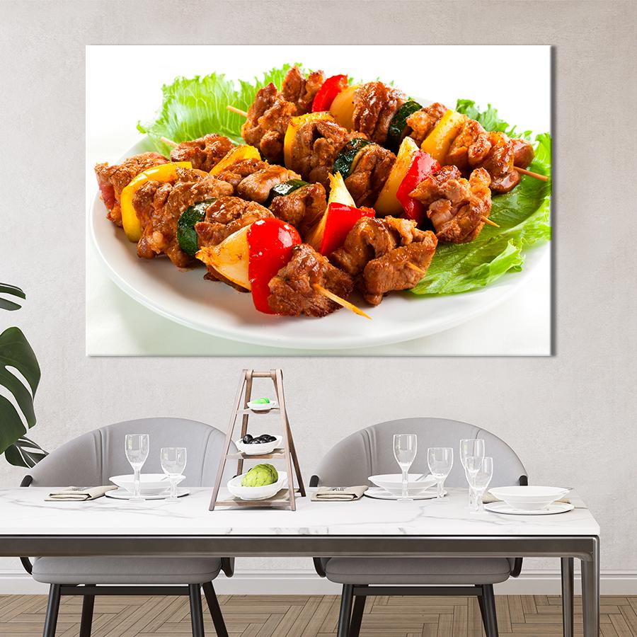 Настенний декор Шашлык с овощей и мяса 120x80 см (A261-1)