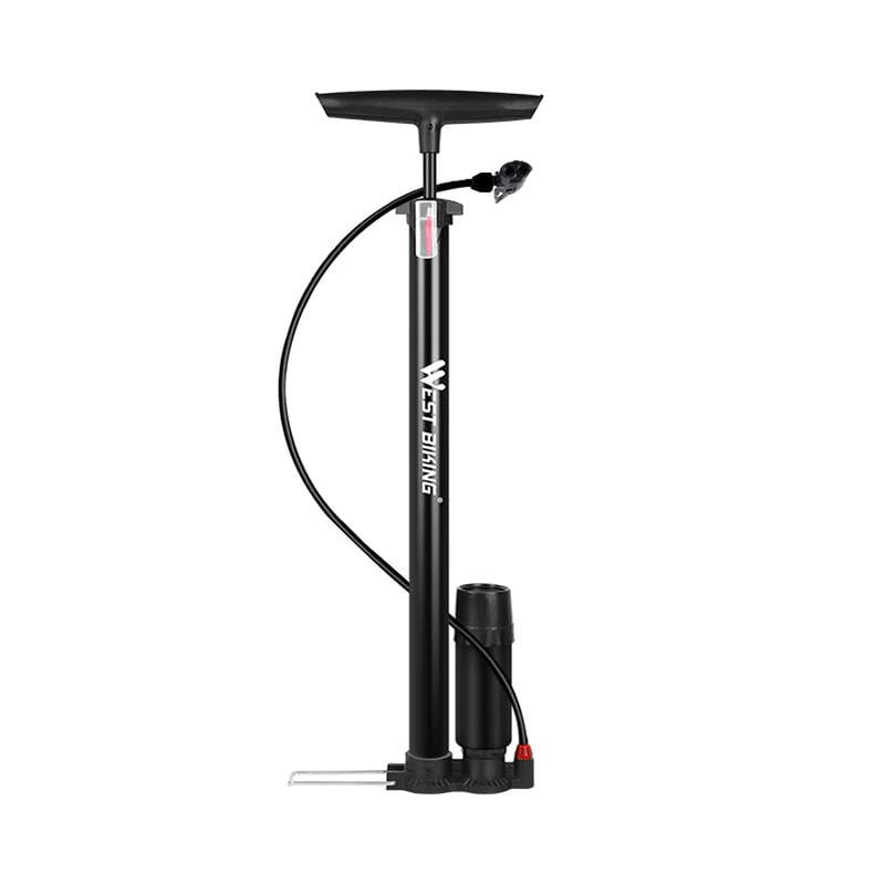 Насос велосипедный West Biking YP0711066 Black ручной с манометром вело насос для колес