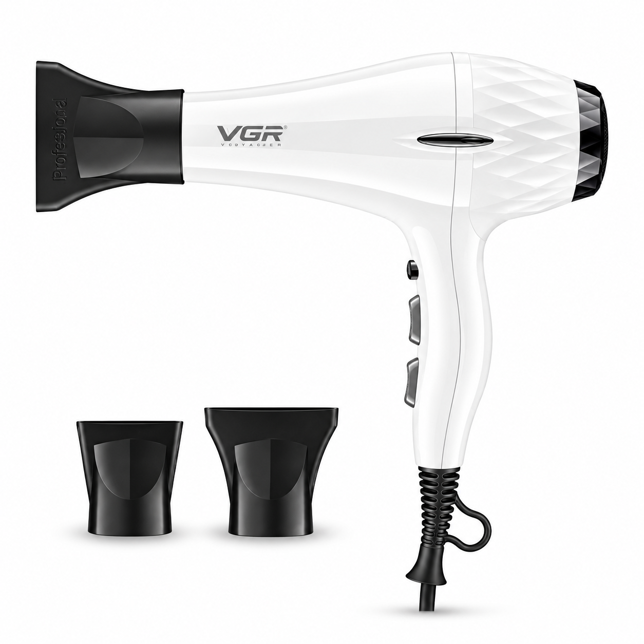 Фен VGR V-413 с ионизацией 2200 Вт 2 скорости 3 температурных режима Белый (ML-06764)
