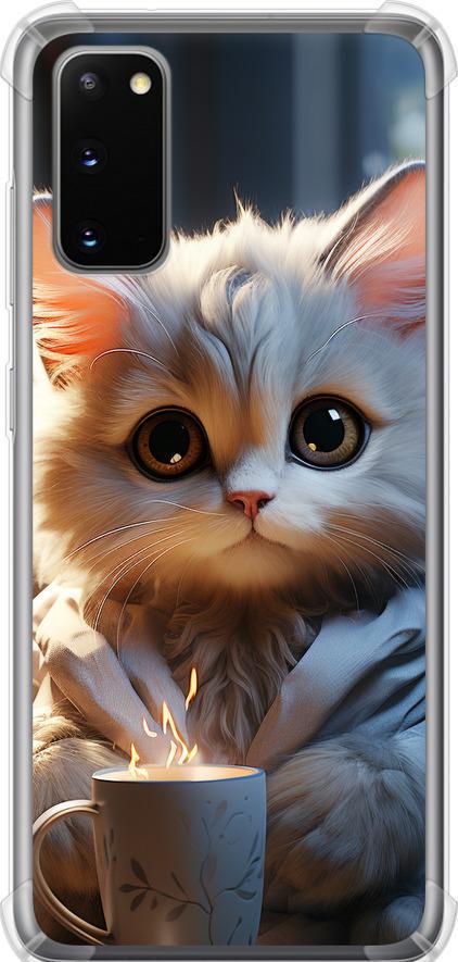 Чехол на Samsung Galaxy S20 White cat (5646sp-1824-42517)