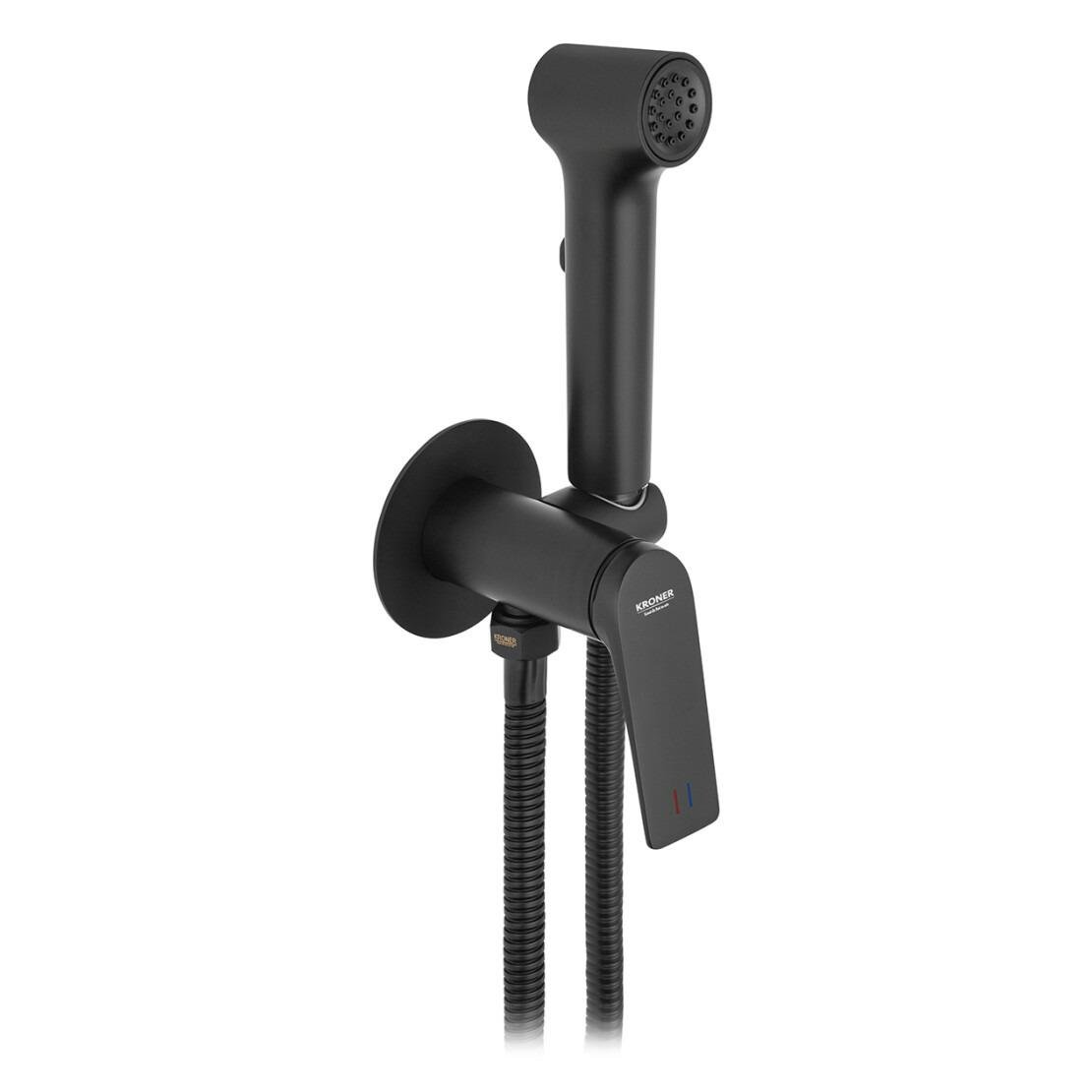 Гігієнічний душ прихованого монтажу Kroner KRP Graz SCH082 зі змішувачем Чорний (30659397)