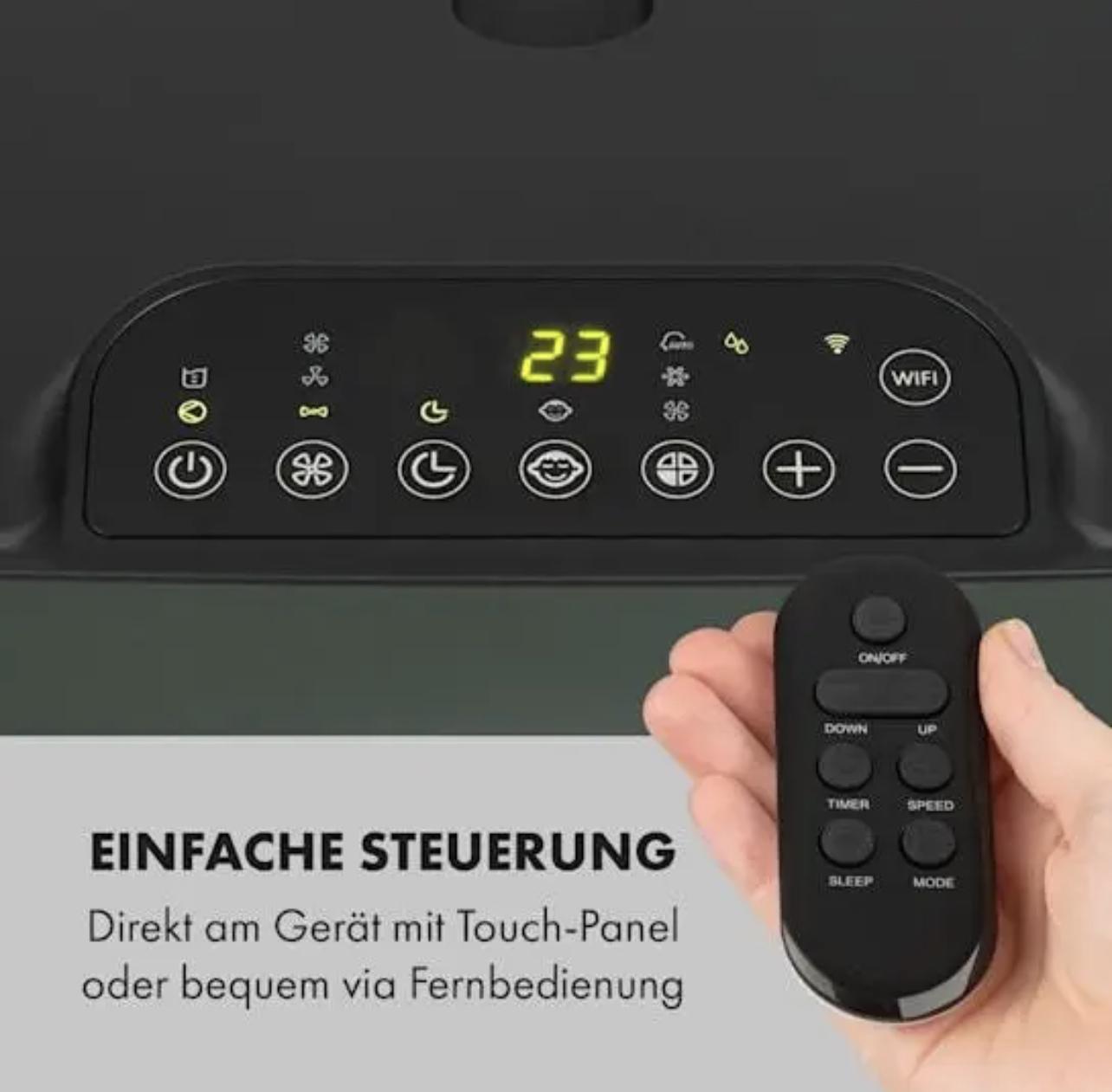 Кондиционер KLARSTEIN Kraftwerk Eco Smart 11 3в1 11500 BTU ДУ-пульт с приложением 3,3 кВт 59 м2 Зеленый (10040190) - фото 5 Кондиционер KLARSTEIN Kraftwerk Eco Smart 11 3в1 11500 BTU ДУ-пульт с приложением 3,3 кВт 59 м2 Зеленый (10040190) - фото 5