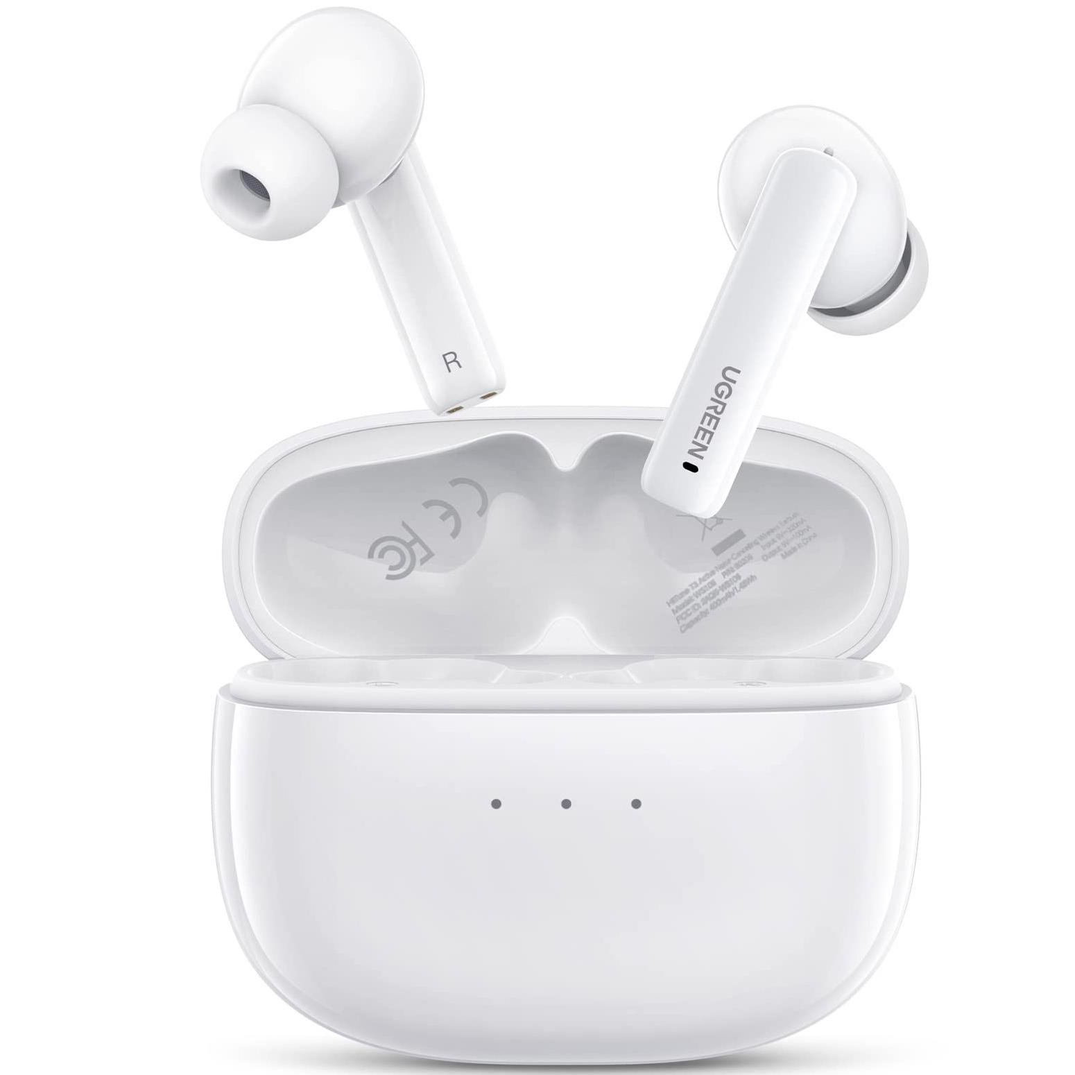 Наушники беспроводные с шумоподавлением UGREEN WS106 HiTune T3 Active Noise-Cancelling Wireless Earbud White (90206)