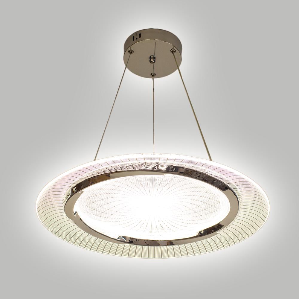 Люстра управляемая светодиодная подвесная ESLLSE CAMELIA R 60 Вт 480x1500 мм Хром (10576)