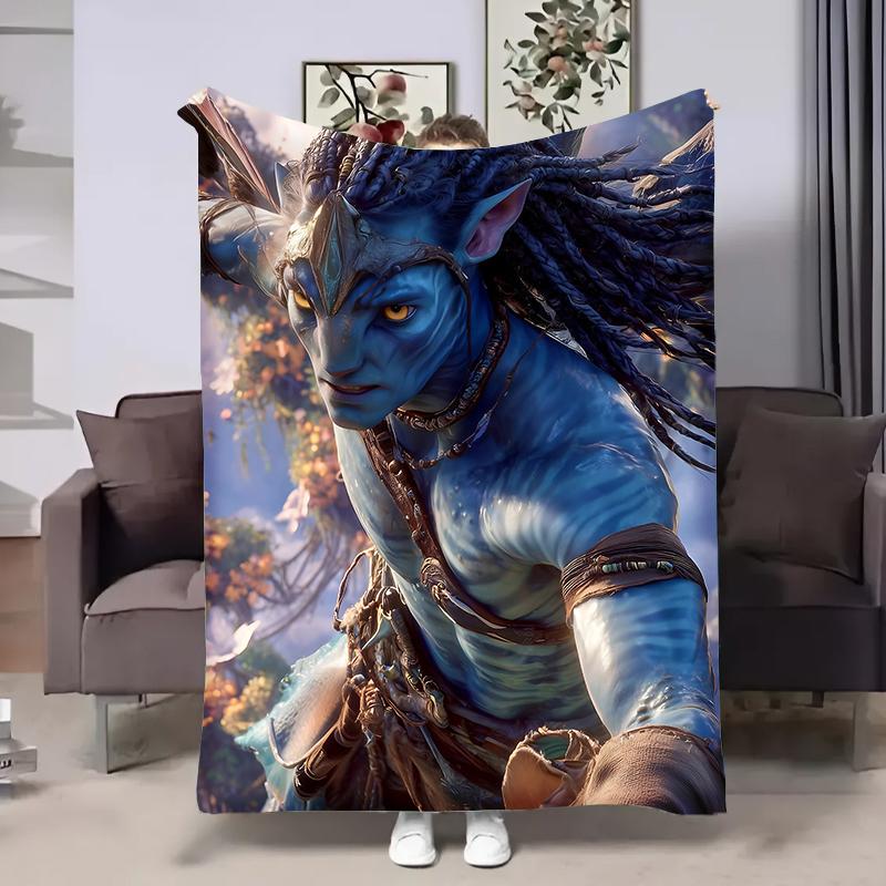 Плед плюшевый с 3D рисунком Аватар велюр 160х200 см (15117А)