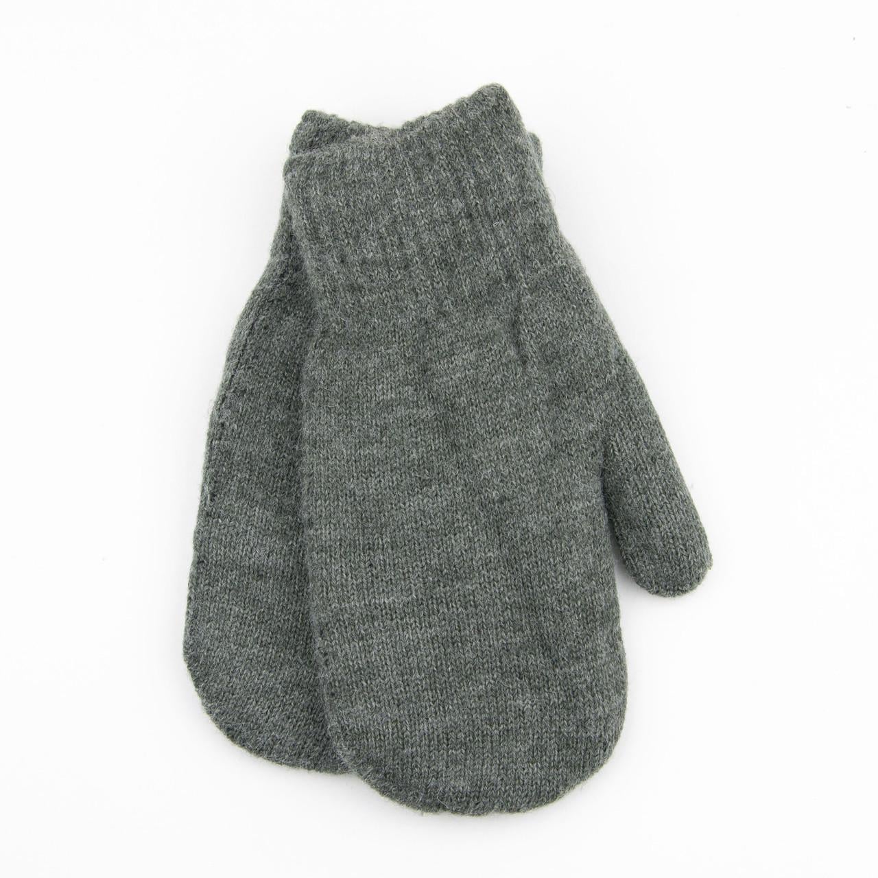 Перчатки женские шерстяные зимние двойные Серый (23-3-21)