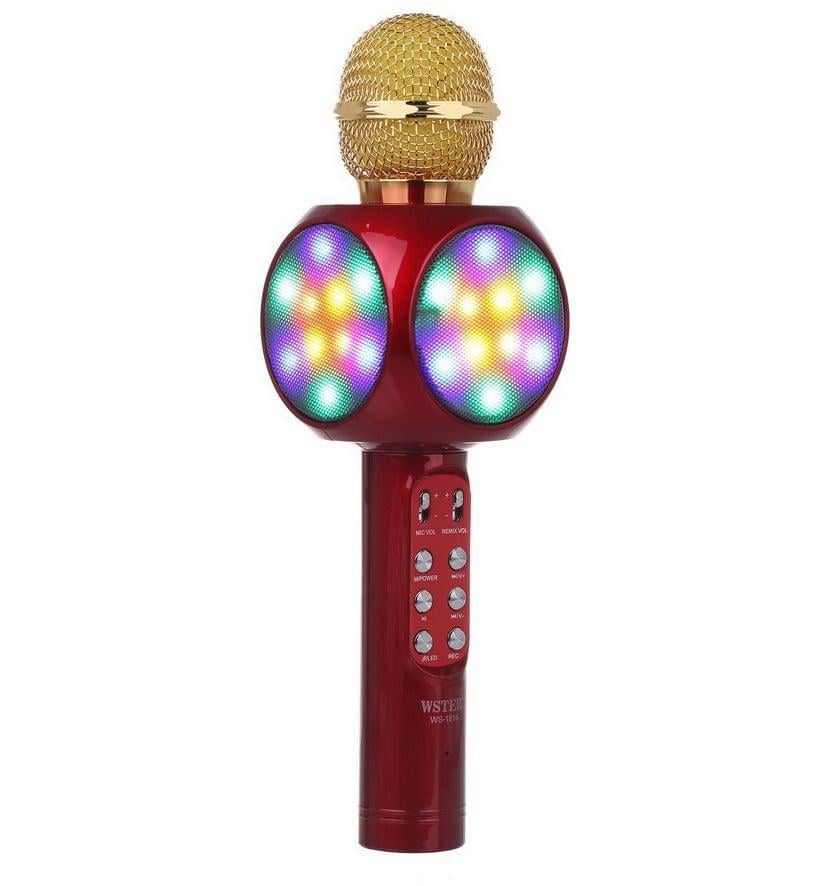 Bluetooth Микрофон караоке беспроводной Wster WS-1816 Красный