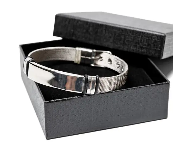 Браслет на руку с гравировкой для мужчин и женщин миланская петля нержавеющая сталь (BR05SE) Браслет на руку с гравировкой для мужчин и женщин миланская петля нержавеющая сталь (BR05SE)