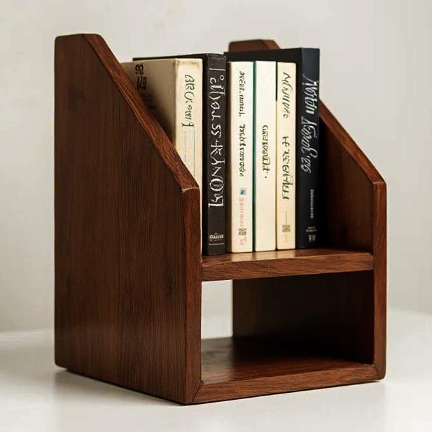 Полка книжная настольная из дерева Линчан Терракот (КПА-043032)