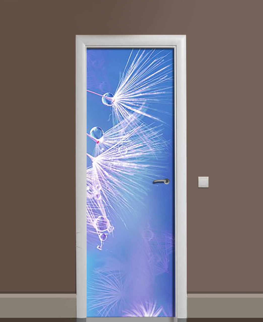 Наклейка 3D на двери Zatarga Нежные пушинки 650х2000 мм (1323458979)