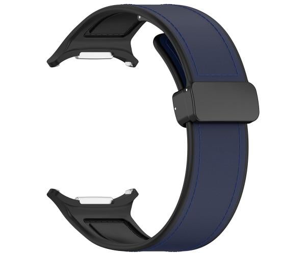 Ремешок Elegant leather Strap для Samsung Galaxy Watch Ultra с магнитной защелкой 47 мм Синий