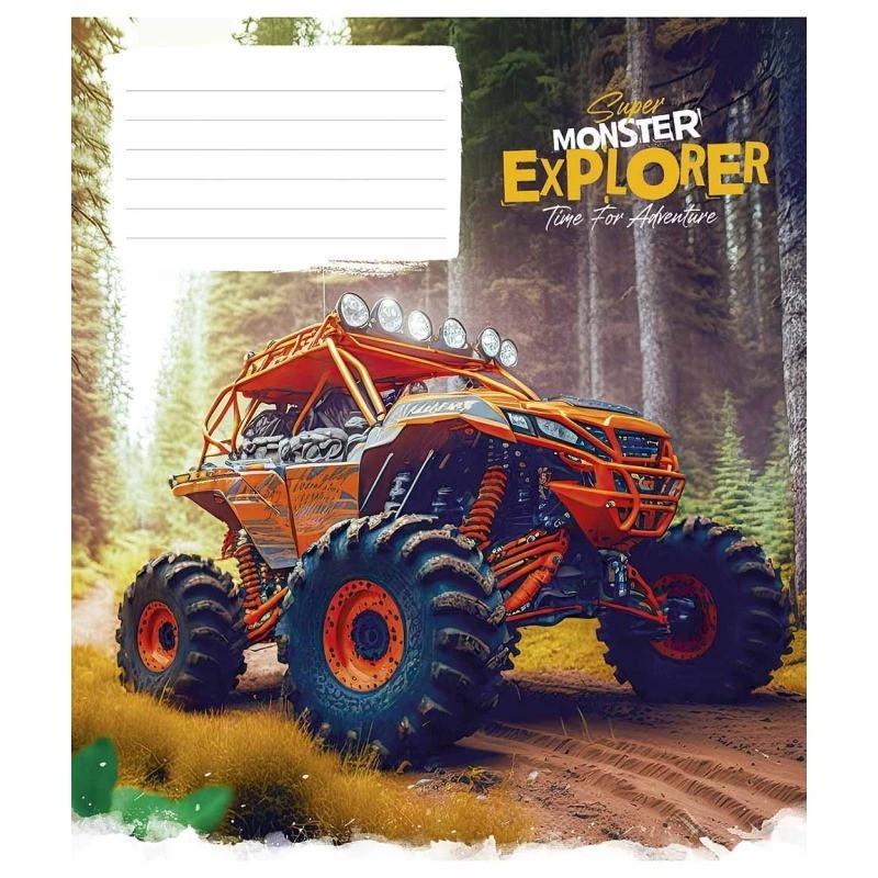 Шкільний зошит Super Monster 012-3293K-1 в клітинку 12 аркушів (RLT42994)