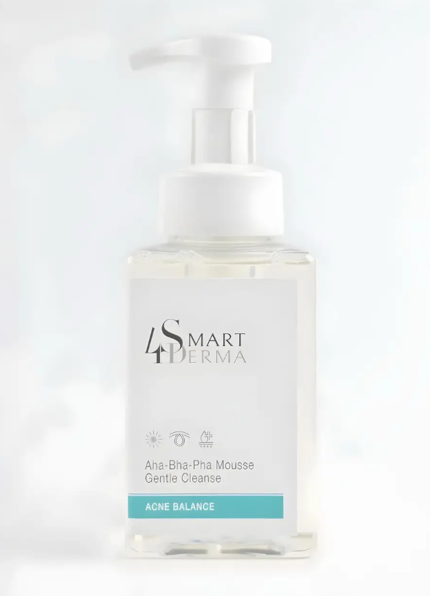 Пенка очистительная мультикислотная Smart4Derma для жирной комбинированной кожи из акне 480 мл (300-480)
