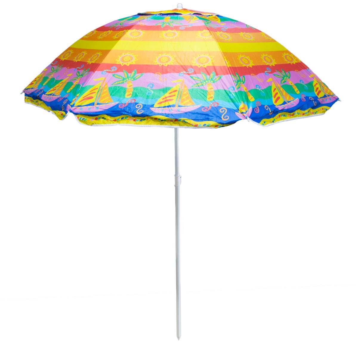 Пляжный зонт антиветер Stenson Кораблик 1,8 м Разноцветный (1008639-Other-1)