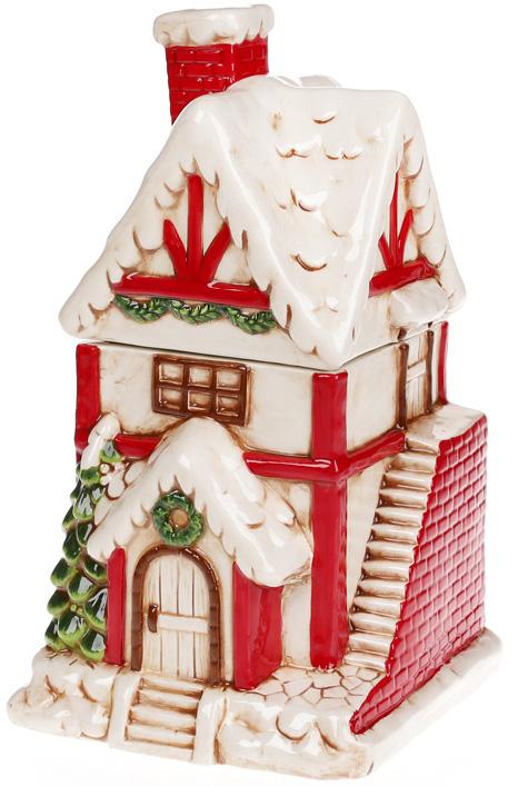 Банка керамическая для сладостей Кирпичный домик 2,1л