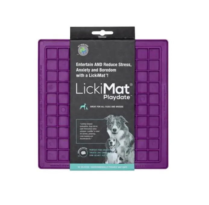 Килимок для ласощів LickiMat Playdate Фіолетовий - фото 1 Килимок для ласощів LickiMat Playdate Фіолетовий - фото 1
