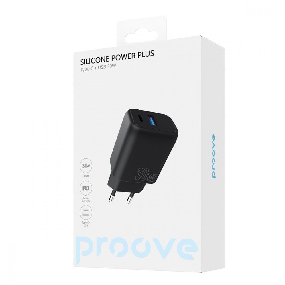 Зарядное устройство сетевое Proove Silicone Power Plus 30W Type-C/USB Черный (50876 black) - фото 6